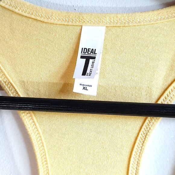 I'm Done Adulting Let's Go To Disney Women's Size XL Yellow Racerback Tank - Picture 5 of 7